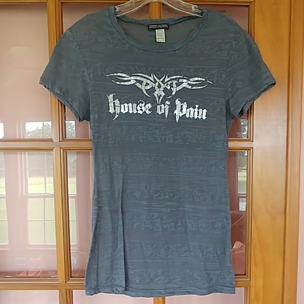 Grey Fitted Burnout Tee